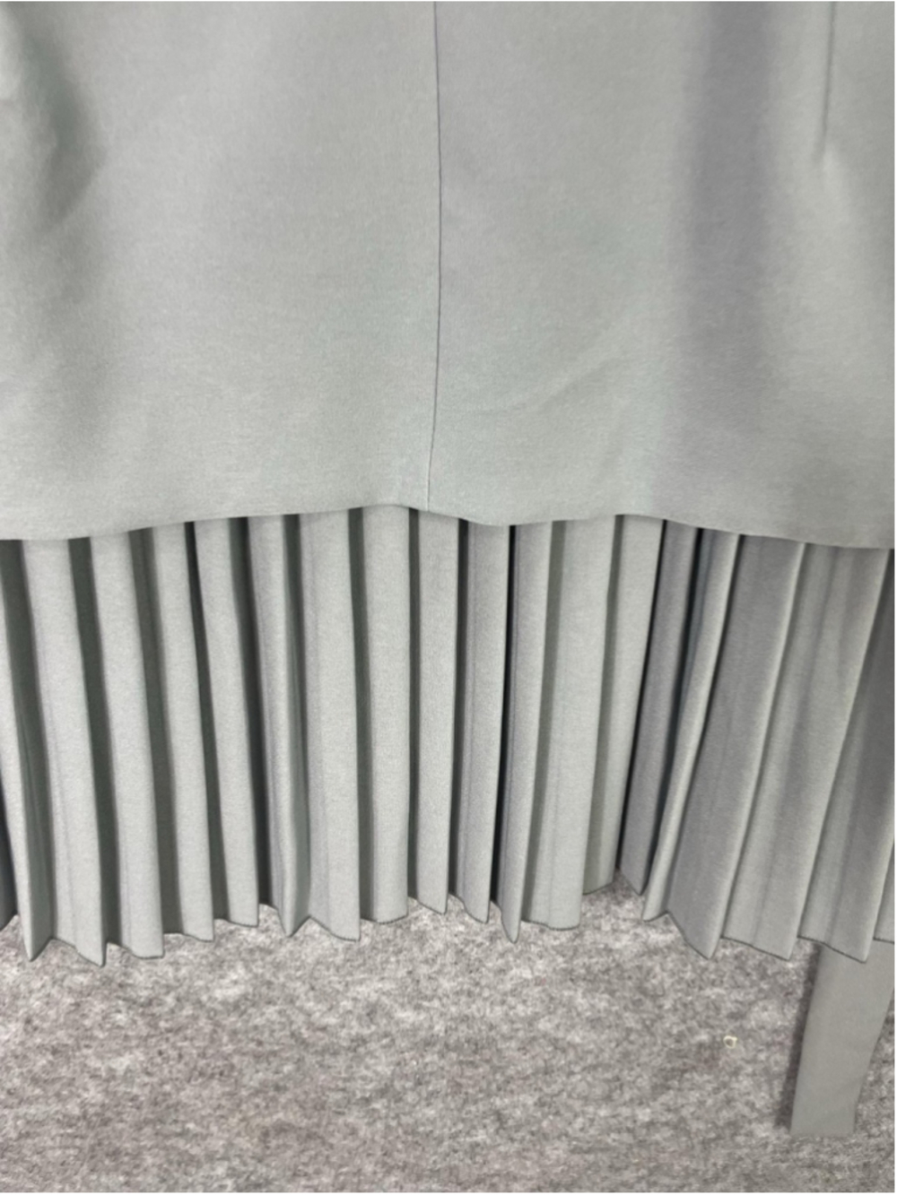 Commense Dress Womens Large Gray Sleeveless Belted Pleated Wrap Mini Blazer - Picture 12 of 13